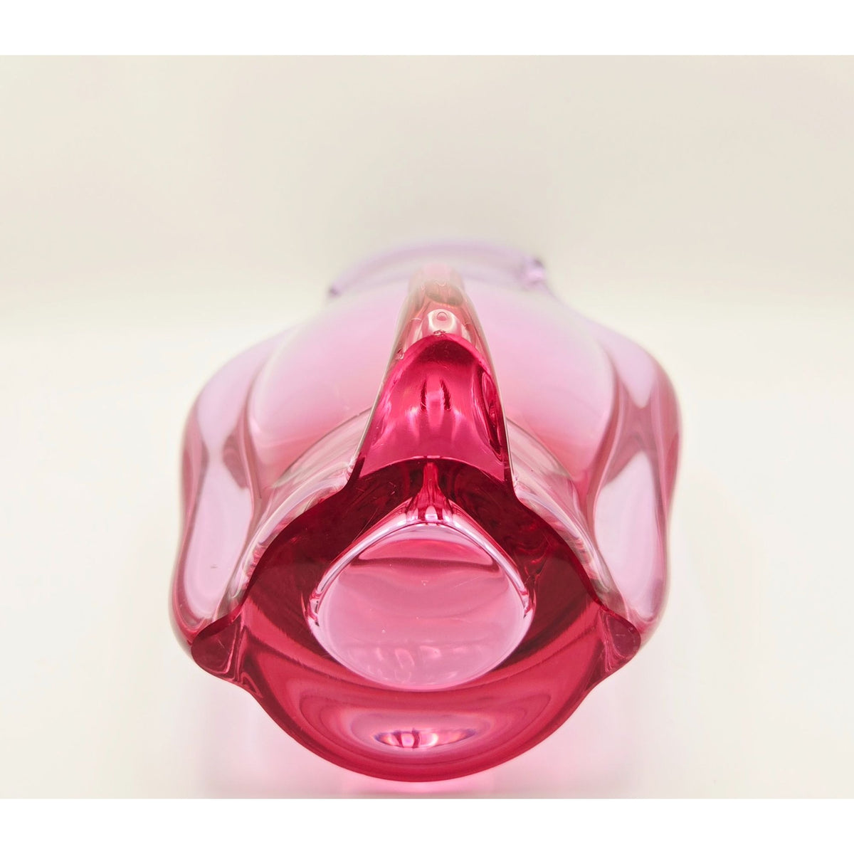 Vintage Pink Art Glass Vase European Vase Miloslav Klinger Zelezny Brod Sklo Vase: Czech Vase