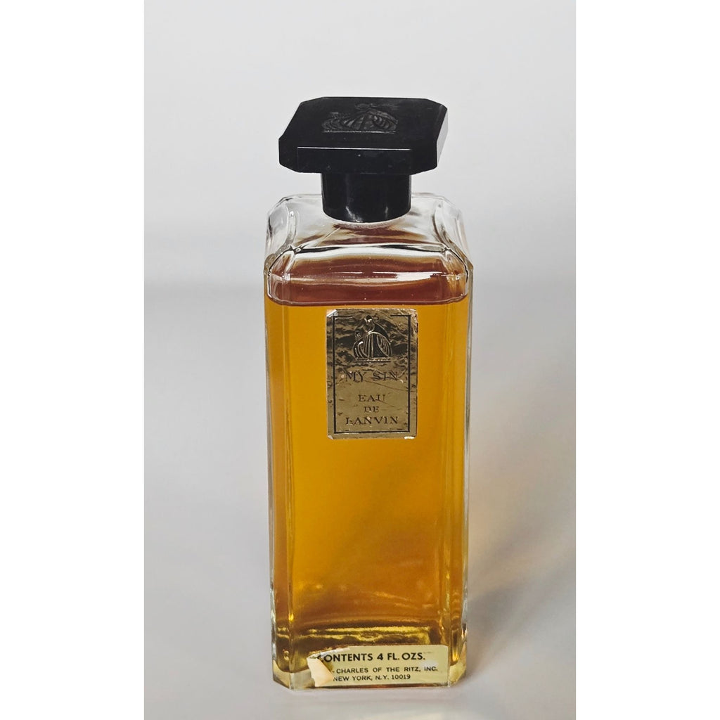 Vintage My Sin Eau De Lanvin Perfume 4 Fl Oz Glass Bottle