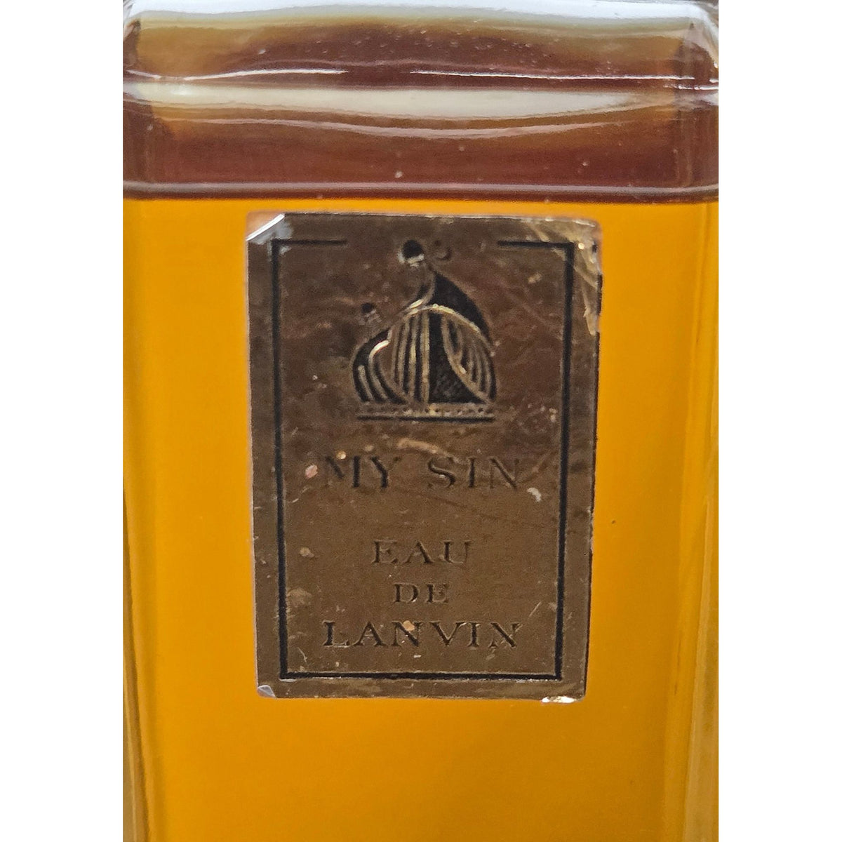 Vintage My Sin Eau De Lanvin Perfume 4 Fl Oz Glass Bottle