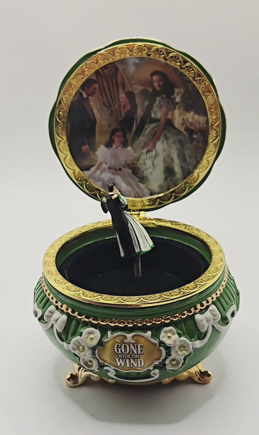 Gone With the Wind Music Box 75th Anniversary Heirloom Turner Ent. -"Tara's Theme" numbered