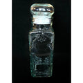 Vintage Clear Glass Apothecary Jar With Ornate Embossed Owl Design And Fitted Bubble Lid