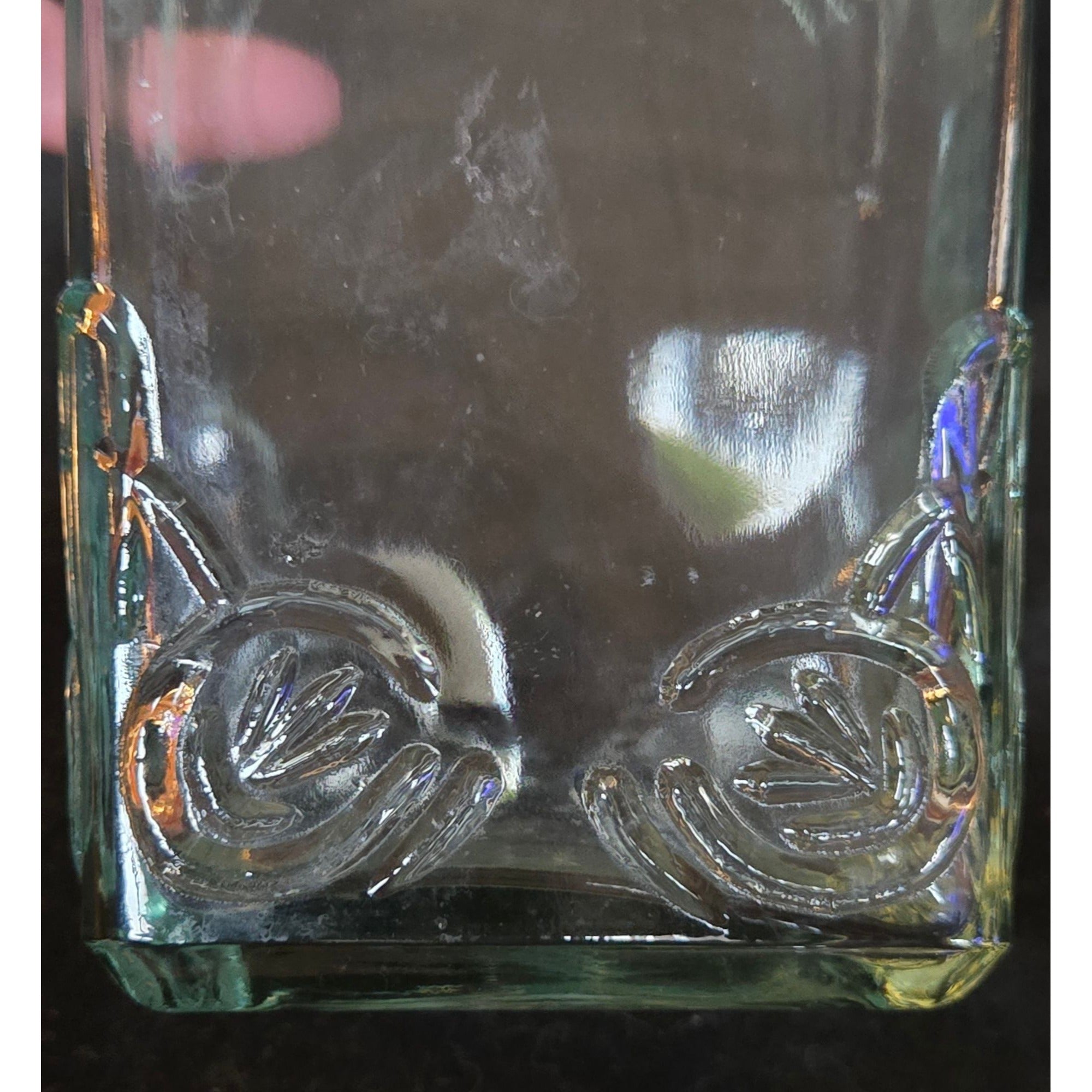 Vintage Clear Glass Apothecary Jar With Ornate Embossed Owl Design And Fitted Bubble Lid