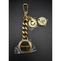 Calvin Klein Gold-Tone Logo Keychain purse charm With Decorative Charms & Lobster Clasp 4"