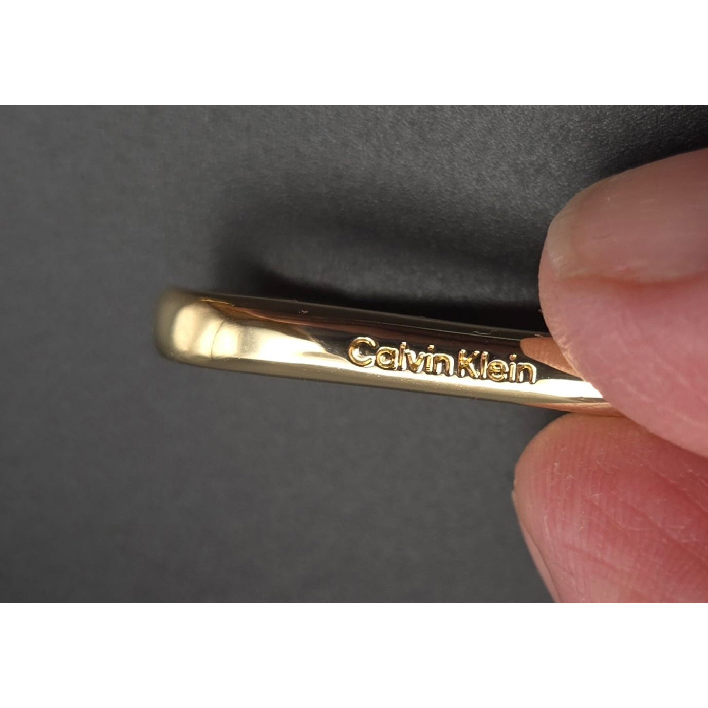 Calvin Klein Gold-Tone Logo Keychain purse charm With Decorative Charms & Lobster Clasp 4"