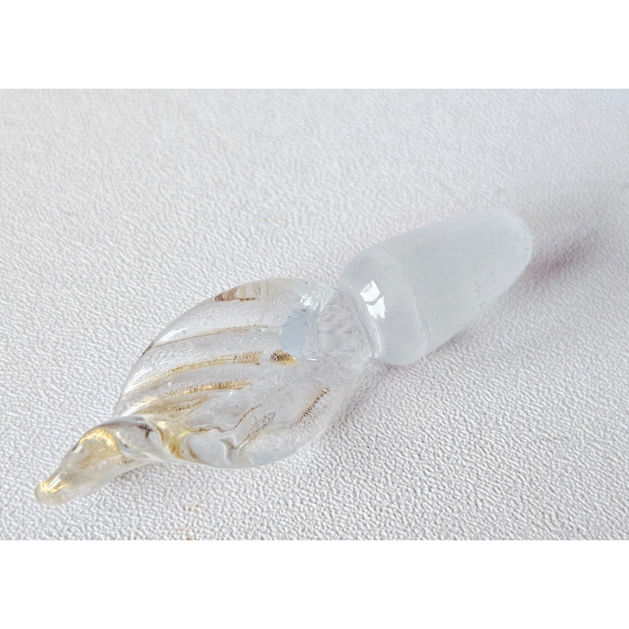 Handcrafted Murano Glass Perfume Bottle With Stopper - Multicolor Striped Design - 3.5" Tall