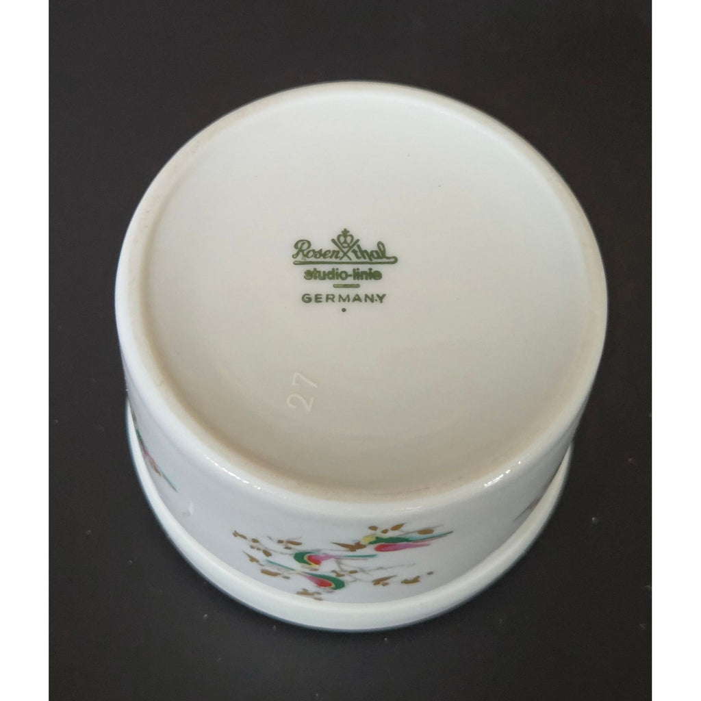 Bjorn Wiinblad Trinket Box Hand Painted, Woman w/ Birds Made by Rosenthal Germany