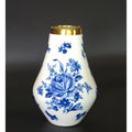 PMR Bavarian Porcelain Vase With Blue Floral Design & Gold Rim