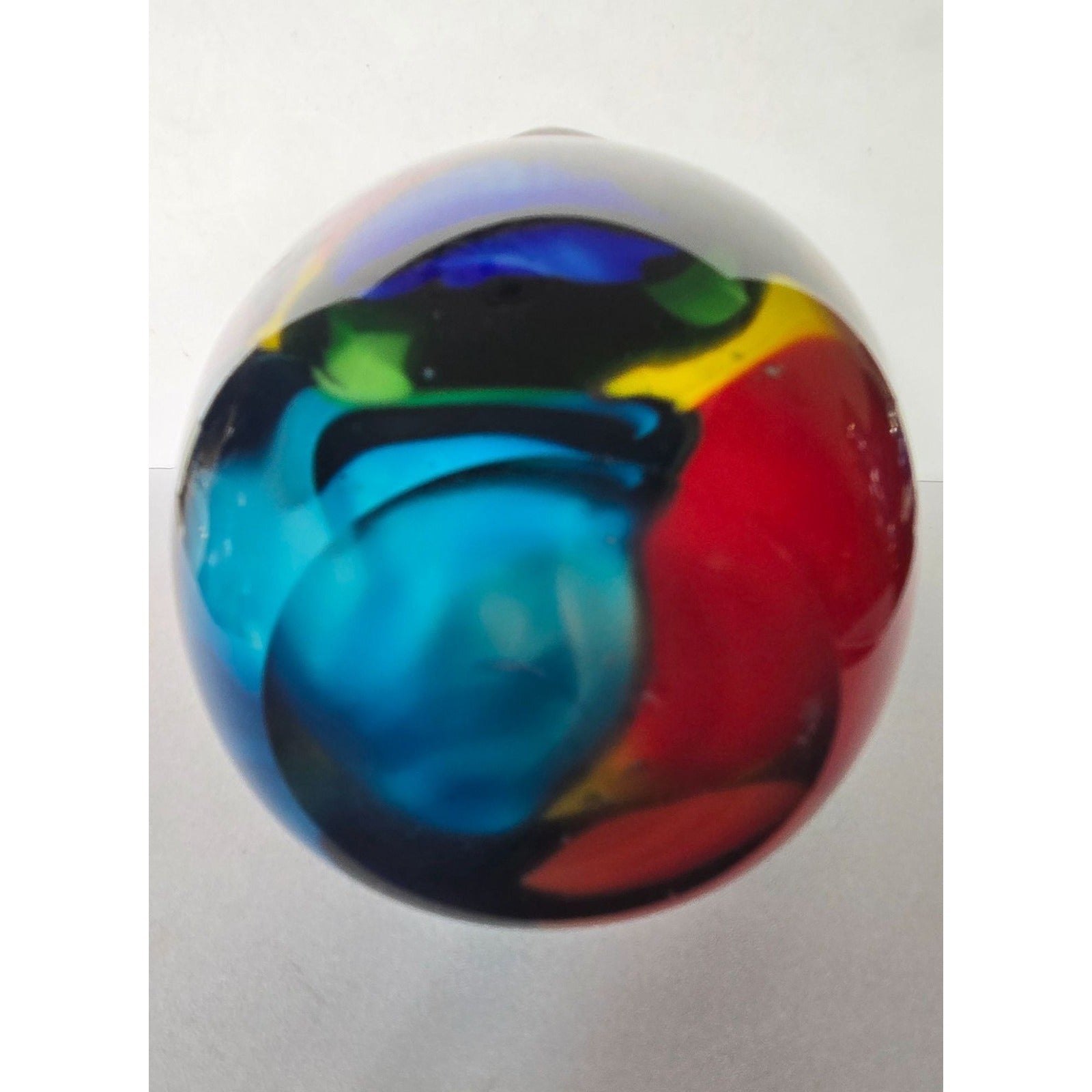 VIZ Art Glass Vase Multicolor Glass Hankerchief Style Abstract Designs