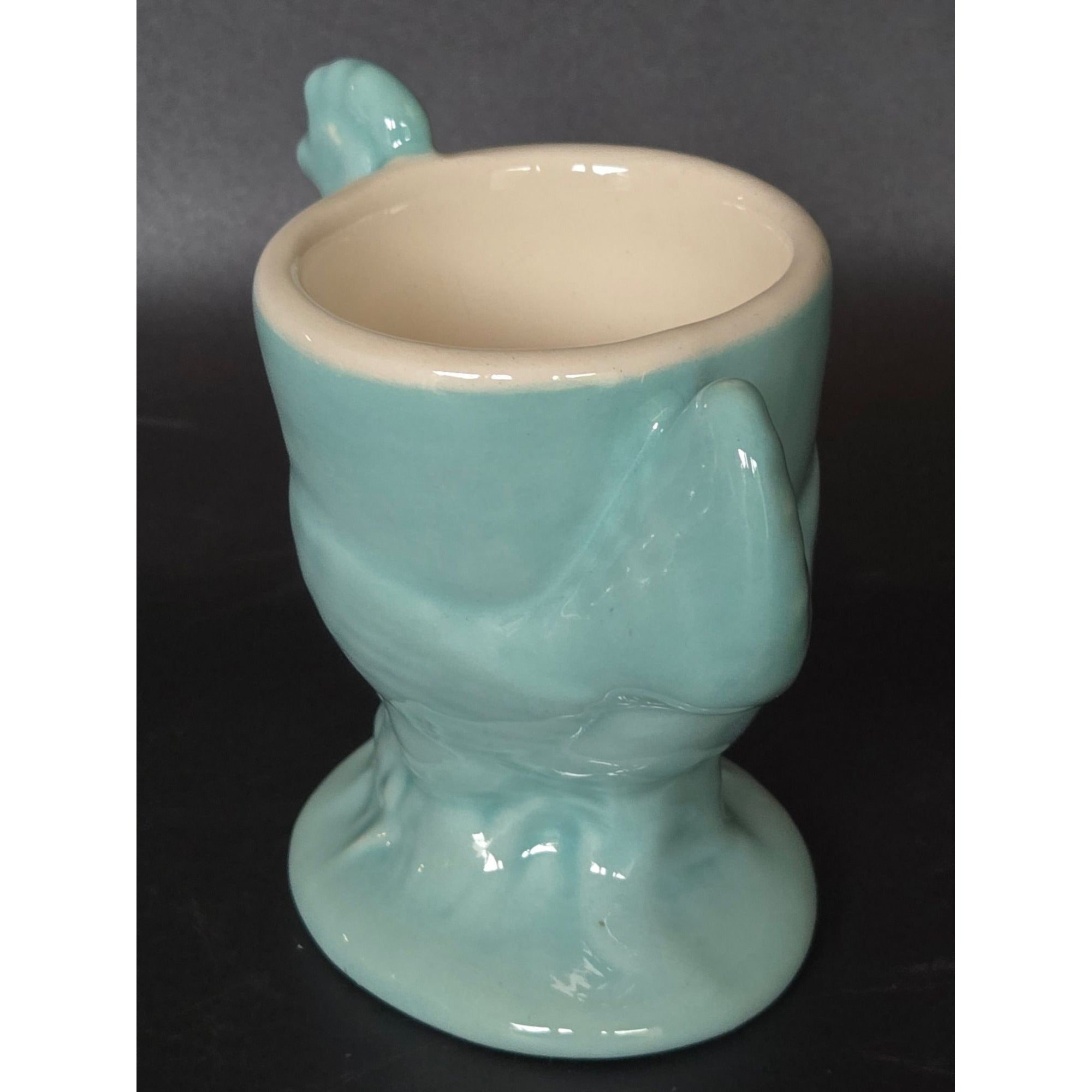 Handmade Tiffany-Blue Colored Hen Chicken Shaped Egg Cup