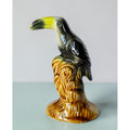 Vintage Ceramic Toucan Figurine Handcrafted In Brazil