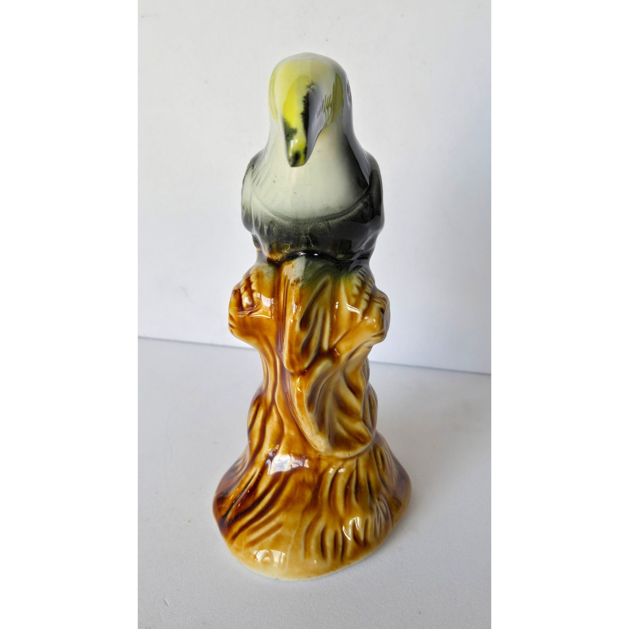 Vintage Ceramic Toucan Figurine Handcrafted In Brazil