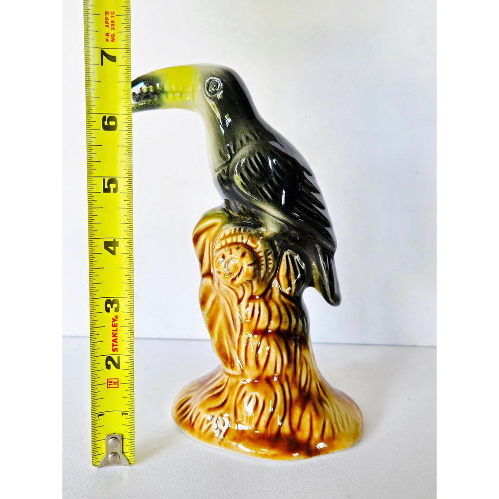 Vintage Ceramic Toucan Figurine Handcrafted In Brazil