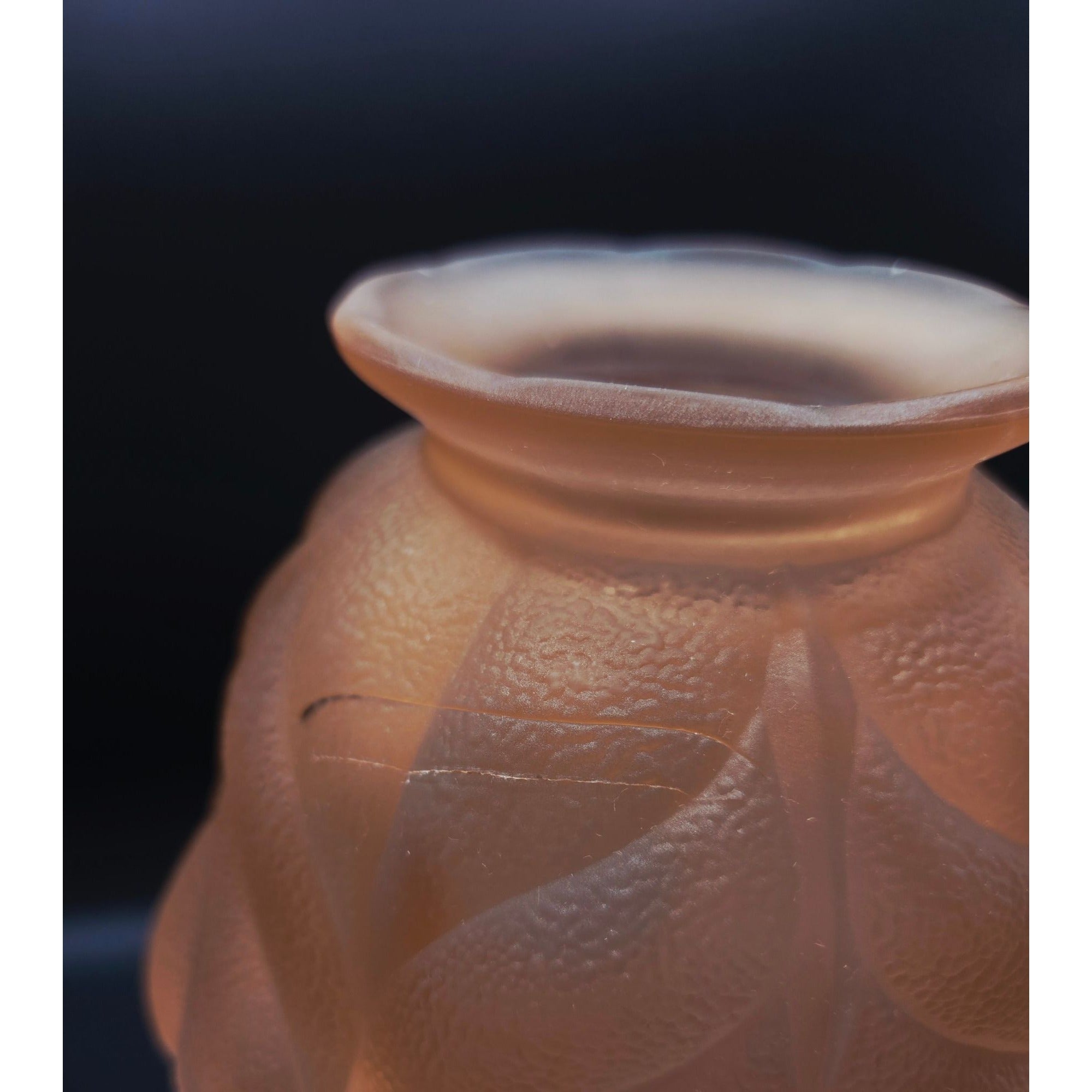 LE Smith Woodrose Pink Fairy Lamp with base by Partylite