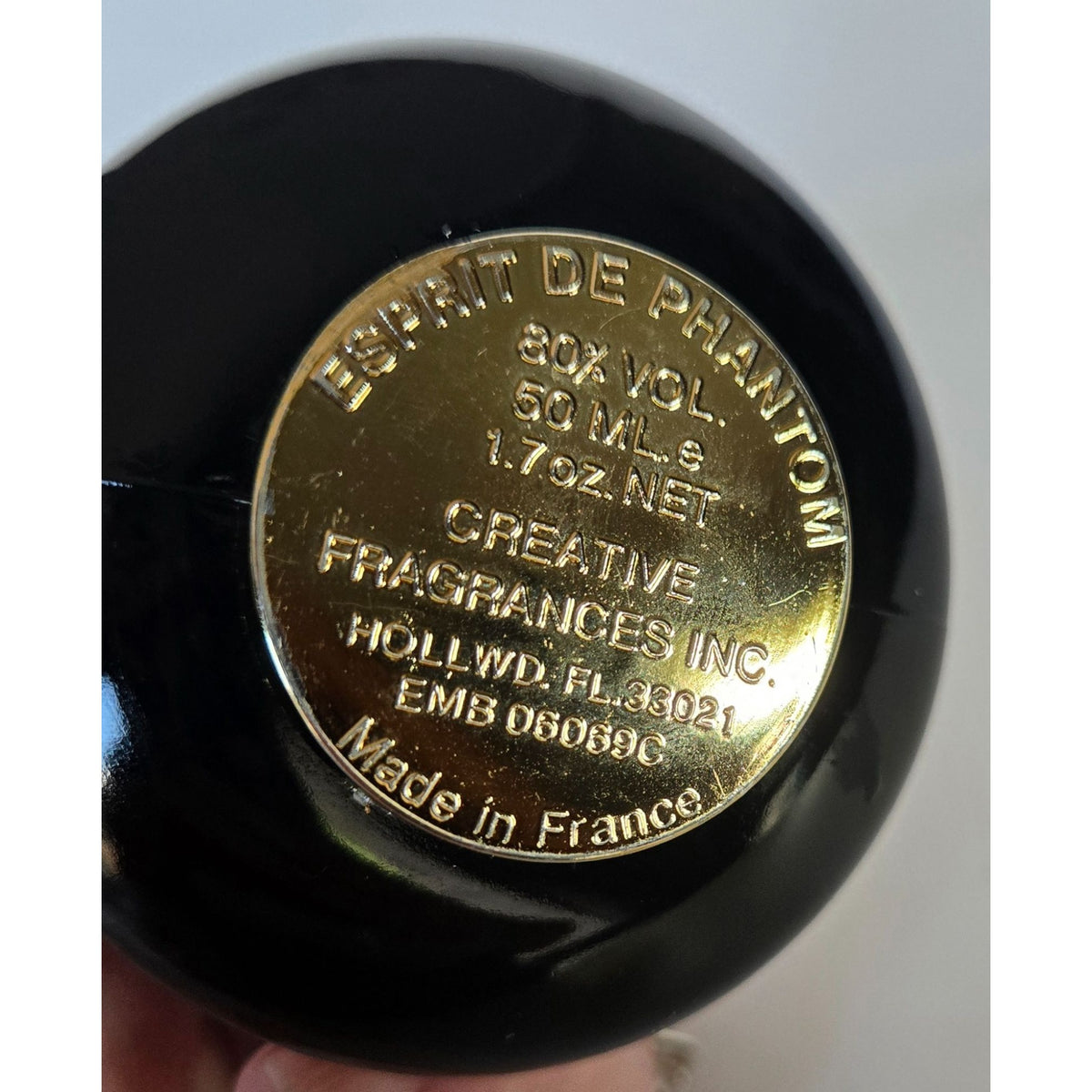 Esprit De Phantom Eau De Parfum 50ml Black Bottle With Floral Cap Made In France