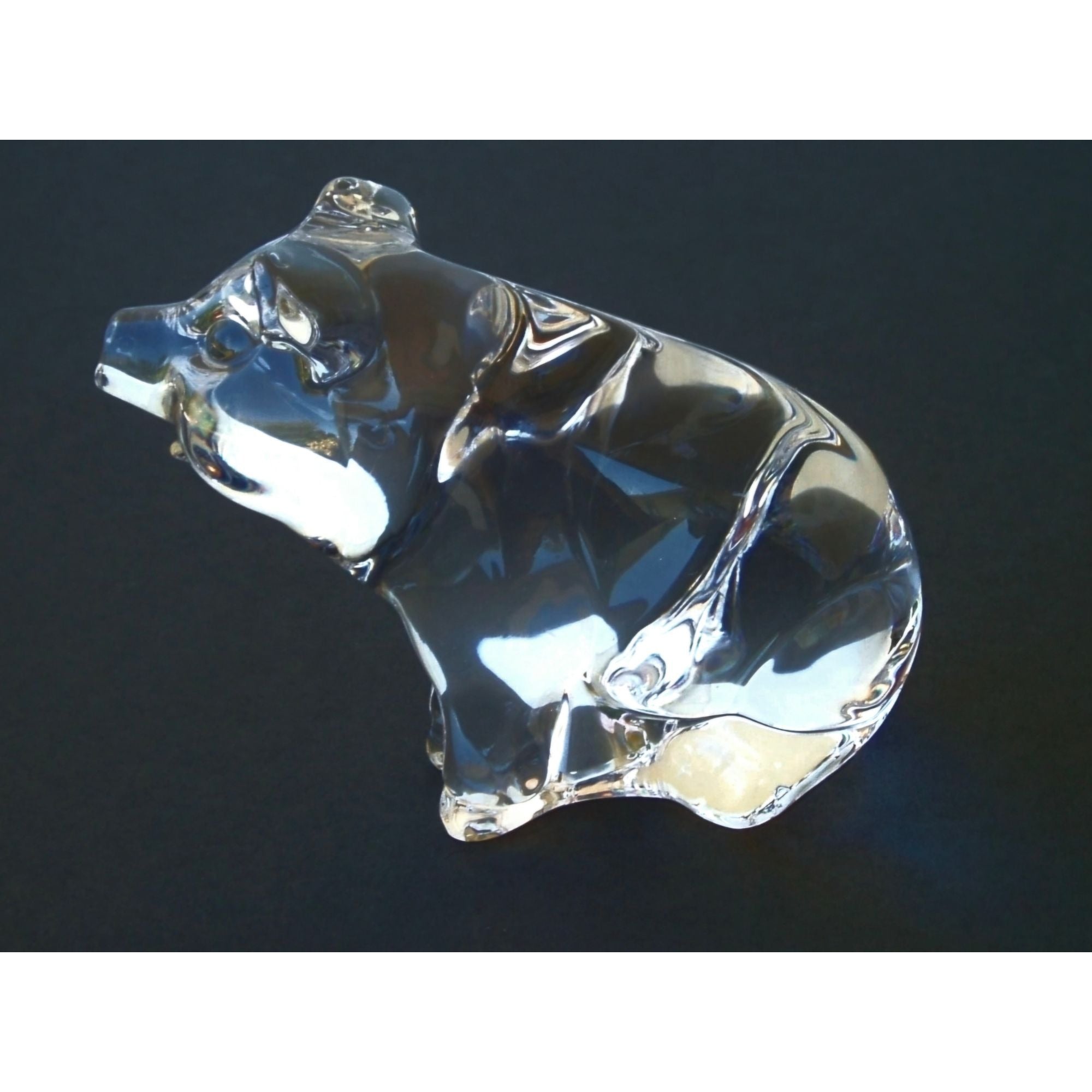 Princess House 24% Crystal Pig Figurine Glass Sculpture Paperweight 3"