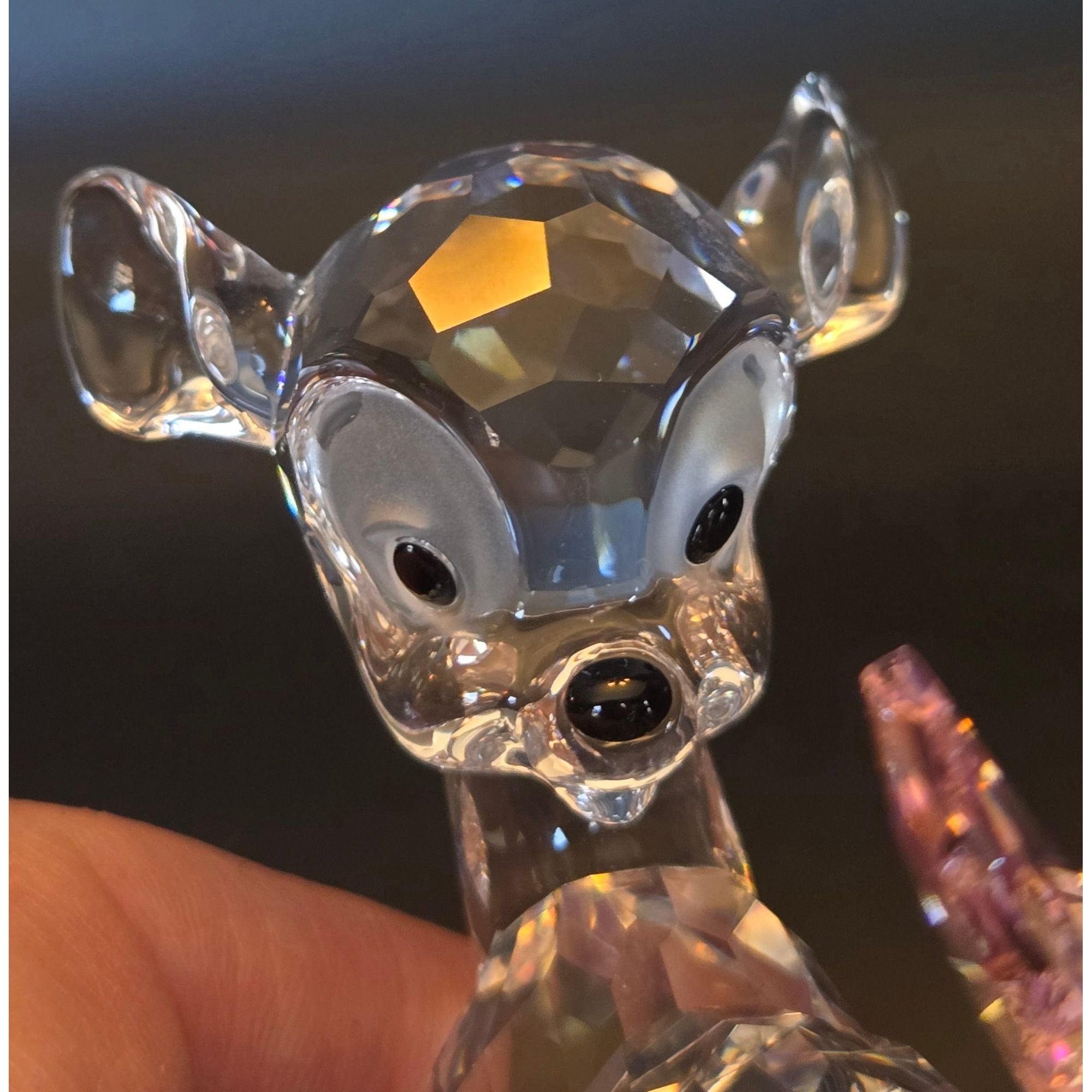 Swarovski Crystal Large Bambi Figurine With Butterfly Disney Collectible Home Decor