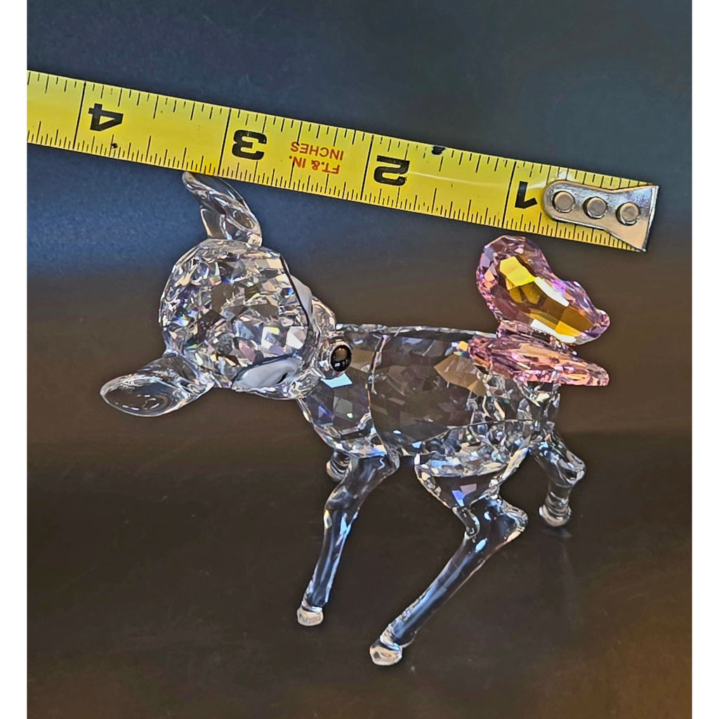 Swarovski Crystal Large Bambi Figurine With Butterfly Disney Collectible Home Decor